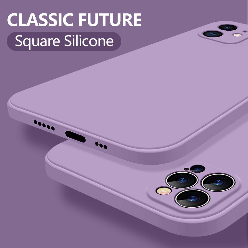 New Soft Liquid Silicone Phone Case with Camera Protective Shockproof For iPhone 14 Pro 15 12 Pro MAX 11 Pro SE 2 2020 XR XS 7 8 Plus 6s
