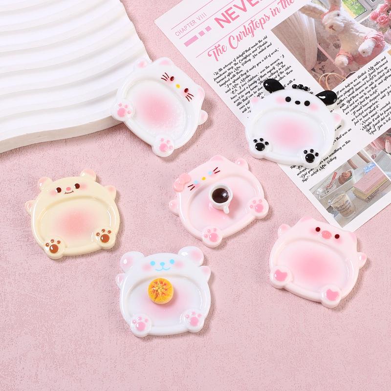 Милая смоляная пластина в виде животного для самостоятельного изготовления ювелирных изделий