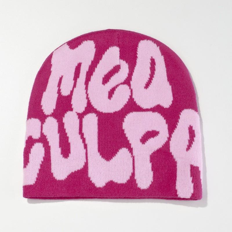 Popular New Colorful Wool Hat Letter Jacquard Autumn/Winter Warm Hat Popular Knitted Hat Customizable Logo