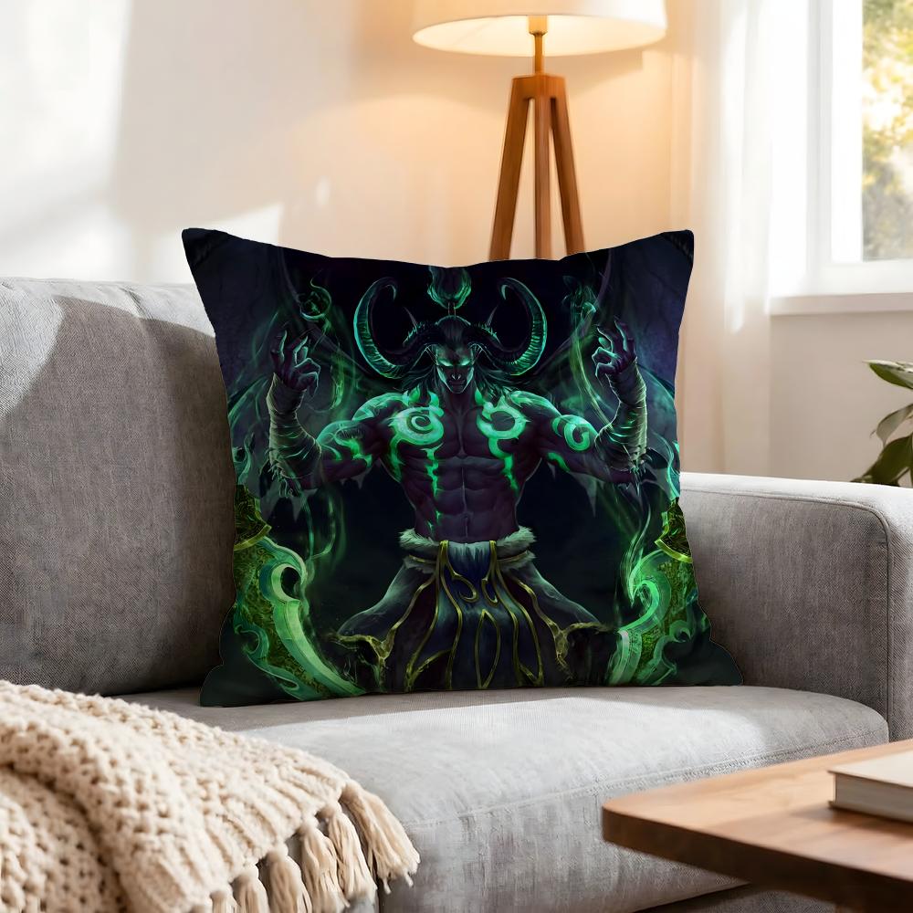 Game World Of Warcraft Cushion Cover 1Pcs Decorative Covers Soft Cushion Case For Sofa Couch Decor 40X40 45X45 Pillowcases
