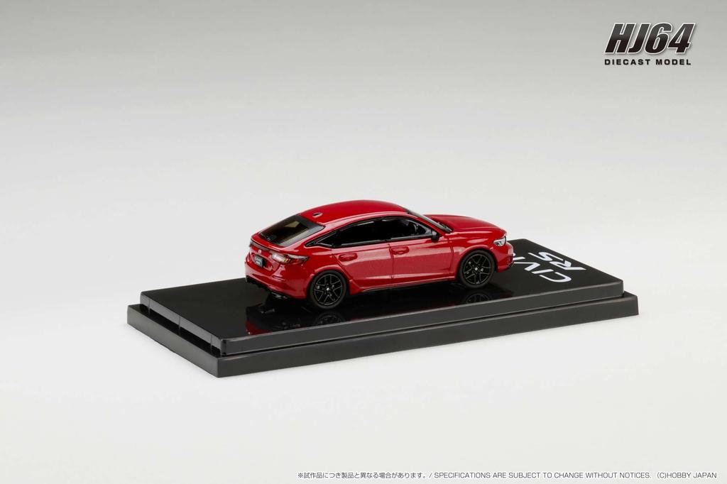 Hobby Japan HJ64 Scale Honda Civic RS Premium Crystal Red Metallic HJ642046AR 1/64 (Finished Model)