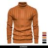 AIOPESON Slim Fit Pullovers Turtleneck Men Casual Solid Color Striped Sweater Mens New Winter Warm Basic Sweaters For Men