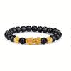 Good Wealth Bracelet Jewelry For Women Men Black Beads Bracelet Bracelets Luck Bracelet Obsidian Stone 2pc Pixiu Bracelet