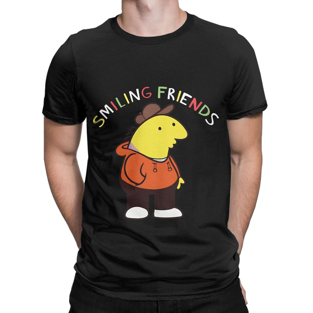 smiling friends smiling friends gleb Novelty 100% Cotton T-Shirt Smiling Friends Season 2 Tees