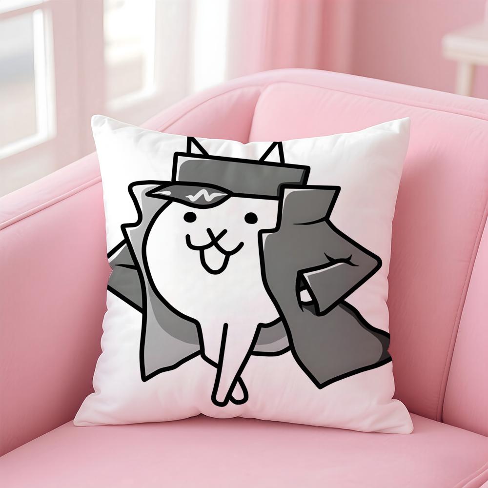 Аниме T-The B-Battle Cats Наволочка Удобная Двусторонняя Наволочка Идеально для Автомобиля Дивана Спальни и Многого Другого