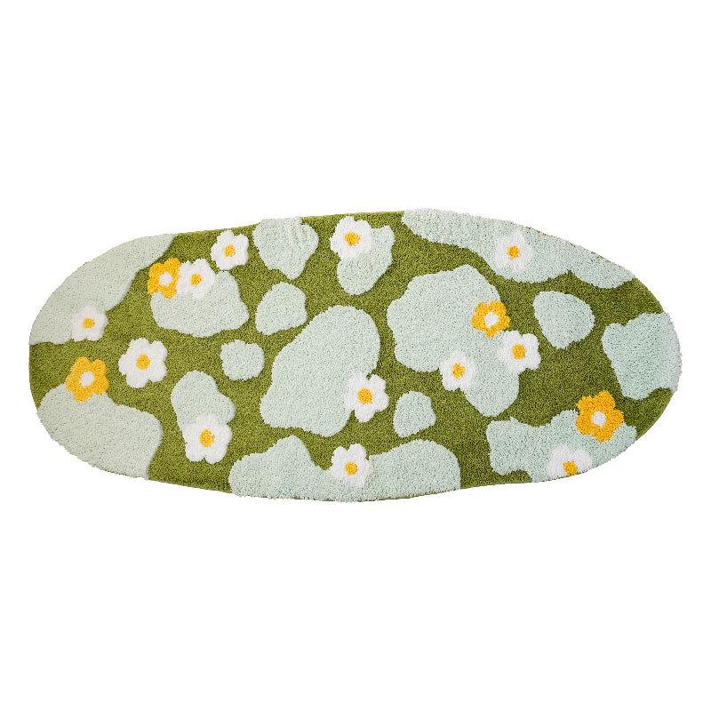 Ковер ручной работы Garden Moss, прикроватные коврики для спальни, флокированный ковер в стиле ар-деко, утолщенный коврик из микрофибры, супермягкий