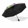 1pc Hello Kitty Automatic Opening/Closing Umbrella with Nautical Theme, Portable Three-Fold Design, 8-Bone Iron Frame, Outdoor Umbrella, Ideal Gift fo