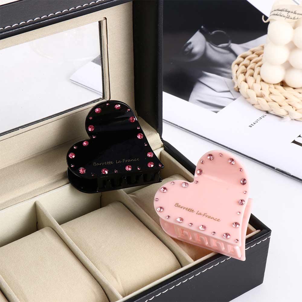 Shape Acetate Love Hair Claw Korean Style Grab Clip Female Hair Accessories Hair Clip