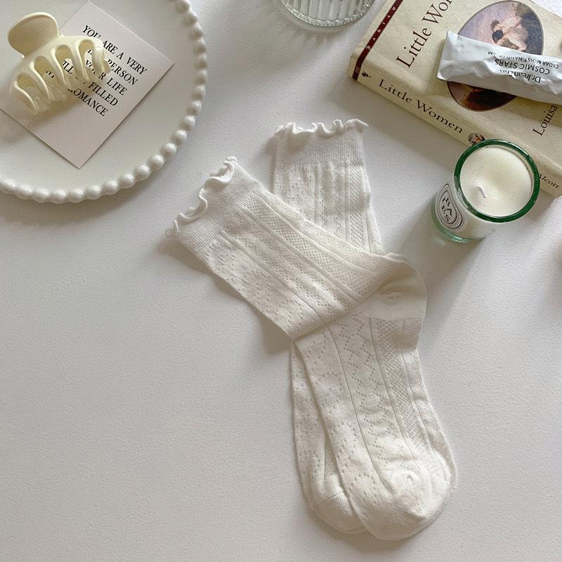 Сексуальные кружевные летние сетчатые носки для девушек, милые носки-гольфы в школьном стиле, носки до икры