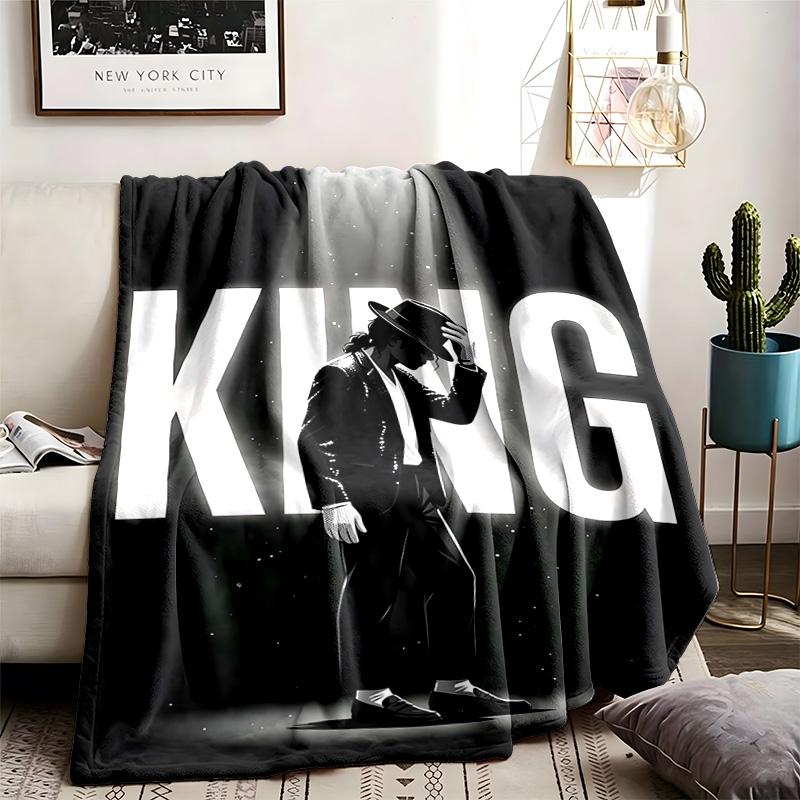 Michael Jackson Theme Blanket Suitable For The Sofa Camping And Travel Made Of Soft Flannel Material An Ideal Gift For Occasions Such As Birthday