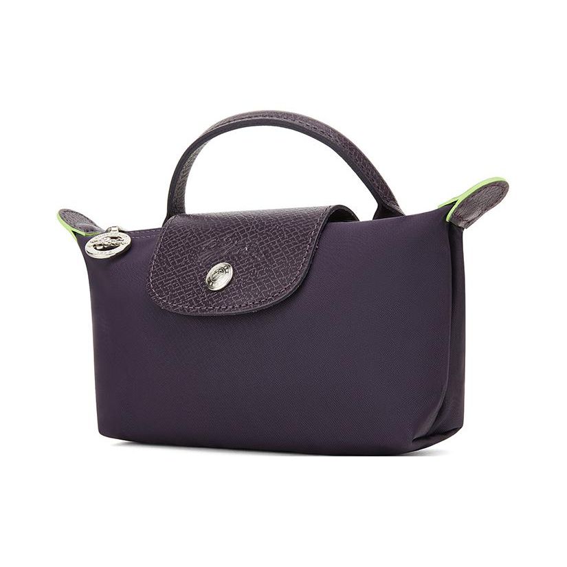Longchamp Сумка-тоут из переработанного полиамидного холста на пуговице и молнии Женская сумка-тоут Фиолетовая 34175919645