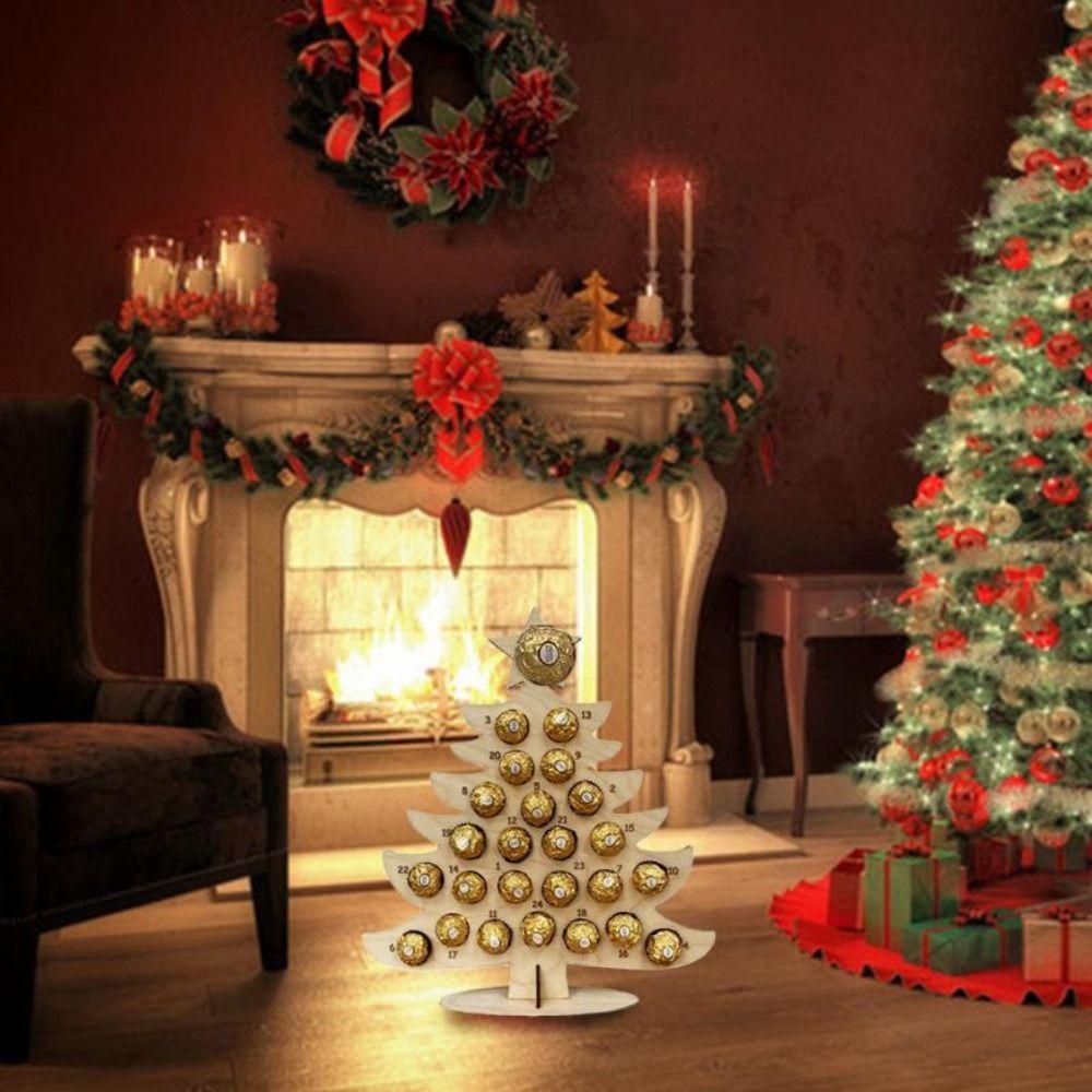 Countdown Christmas Elk Chocolate Stand Xmas Tree/Elk Shaped Chocolate Candies Display Rack Party