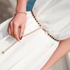 Vogue металлический тонкий пояс-цепочка с бусинами и завязками на поясе