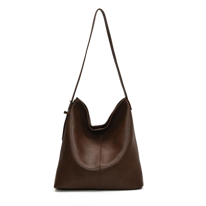 Модная и повседневная сумка-тоут большой вместимости для поездок на работу, женская, зима 2025, новая, простая сумка под мышкой, премиальная сумка через плечо