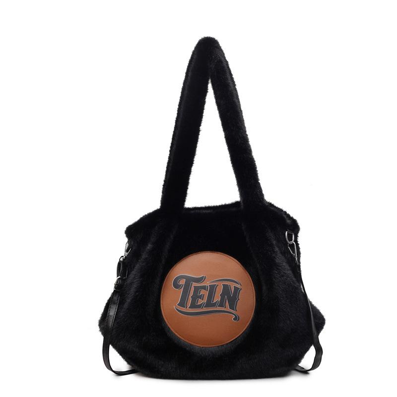 Plush Large Capacity Tote Bag Women's Shoulder Bag Commuter Underarm Bag