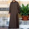 Men's Arabic Style Long Hooded Shirt Robe 2025