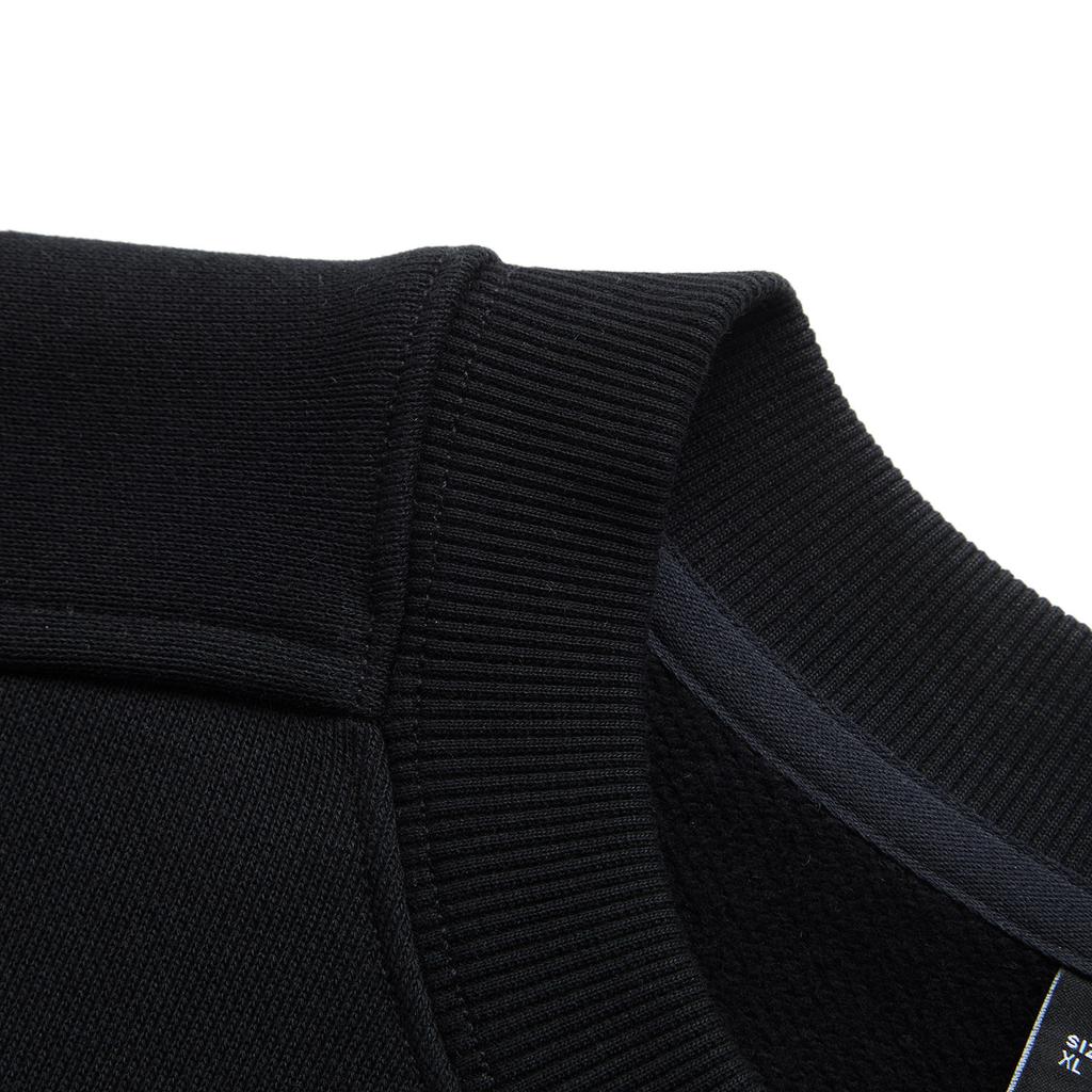 Li Ning Sports Lifestyle Series American Retro Letter Print Loose Pullover Удобный флисовый теплый спортивный повседневный свитшот с длинным рукавом AWDU979-4