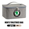 AAABS1 Large Capacity Car Logo Toiletry Bag Travel Storage Box Auto Accessories For Skoda Fabia Kamiq Superb Scala Enyaq-iV MK3 VisionS