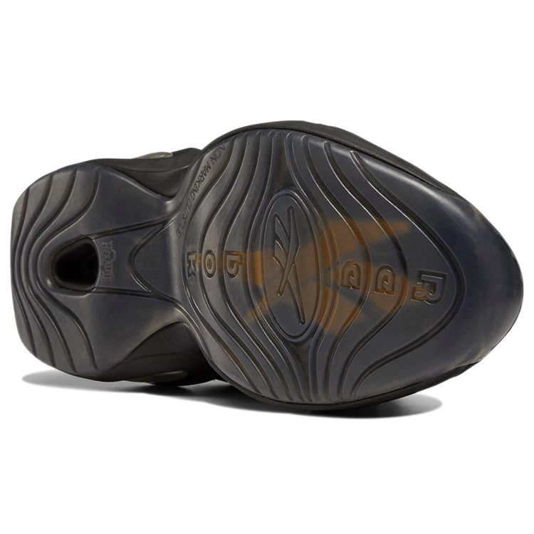 Reebok Вопрос Кроссовки унисекс Mid Lux ​​Черный Core-Черный Золотой-Металлик H01308