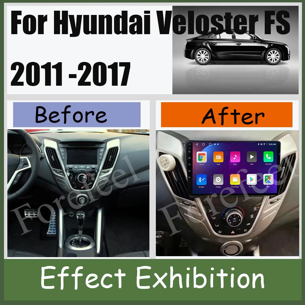 Carplay Android 12 Car Radio For Hyundai Veloster FS 2011 - 2017 Multimedia Video Player electoronics Navigation GPS NO 2DIN BT
