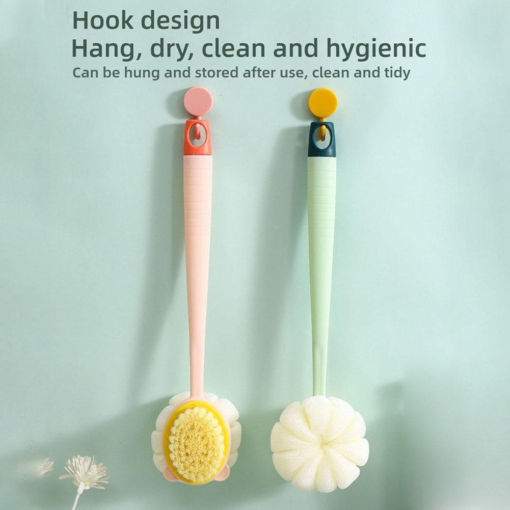 Щетка для ванны с длинной ручкой и мягкой щетиной, противоскользящая ручка, подходит для мытья душа, B6K0