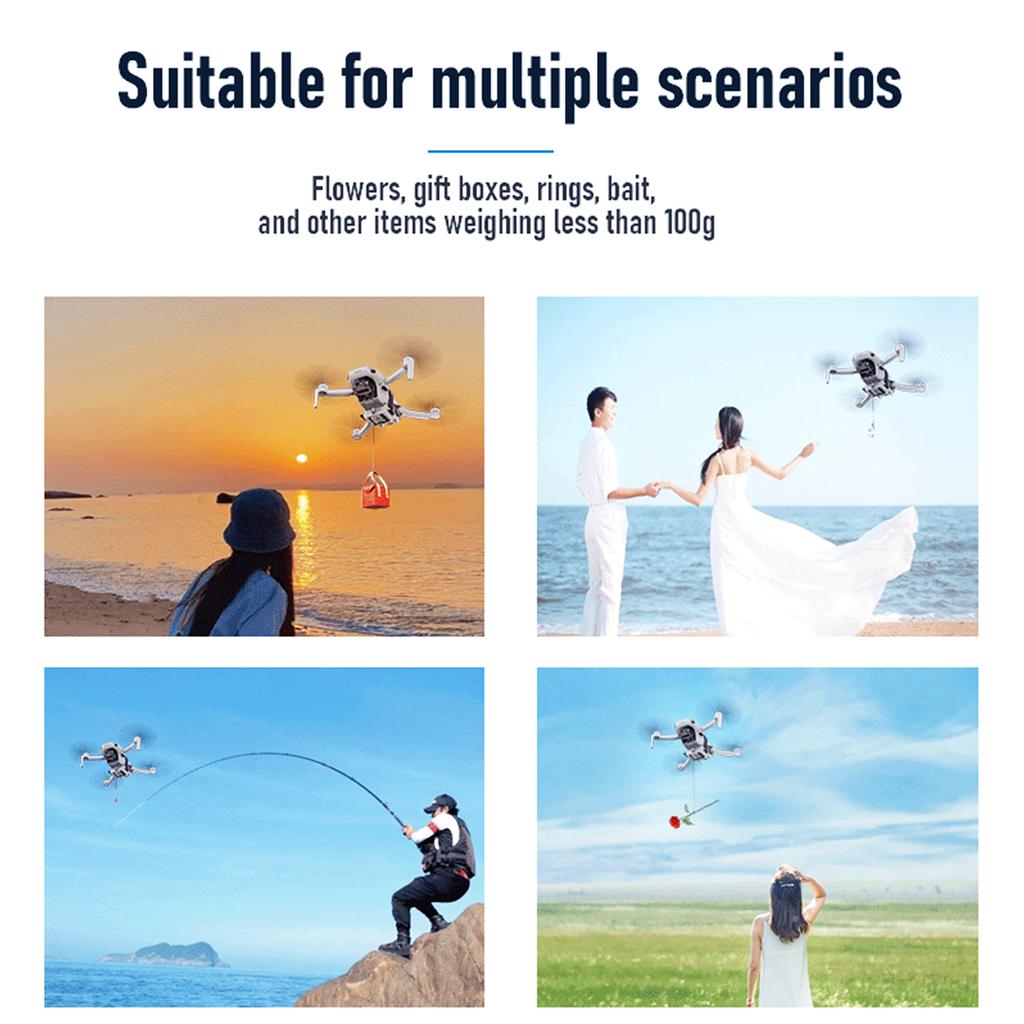 Крепление для устройства сброса с воздуха Система сброса с воздуха для дрона Mini 3/Mini 3 Pro Инструмент Устройство доставки полезной нагрузки Транспорт Сброс