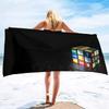 Rubik'S Cube Printing Series Seaside Resort Beach Towel Swimming Bath Towel Microfiber Sports Towel