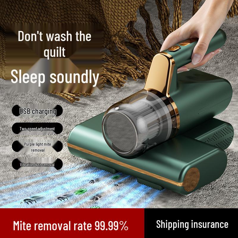 Беспроводной ручной пылесос для удаления пылевых клещей с кровати с высокой силой всасывания и стерилизацией - Американский дизайн