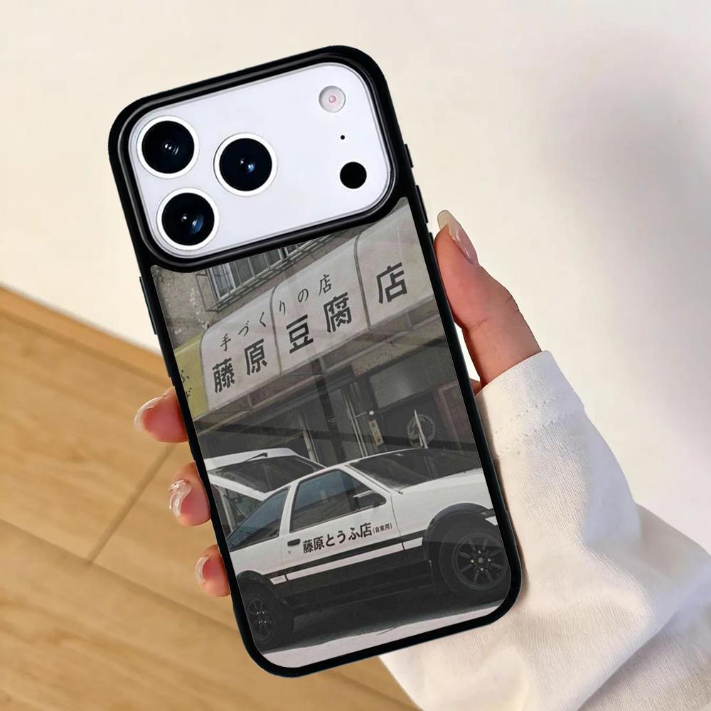 Drift Japanese Anime AE86 Initial D Mobile Phone Case for IPhone 17 AIR 16pro Max 15 14 13 12 11 Bumper Cover