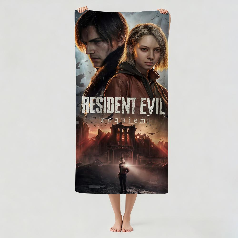 Приключенческая игра R-Resident E-Evil Полотенце для сушки Полотенце для ванной Подходит для легкого плавания Кемпинга Йоги Пляжа На открытом воздухе