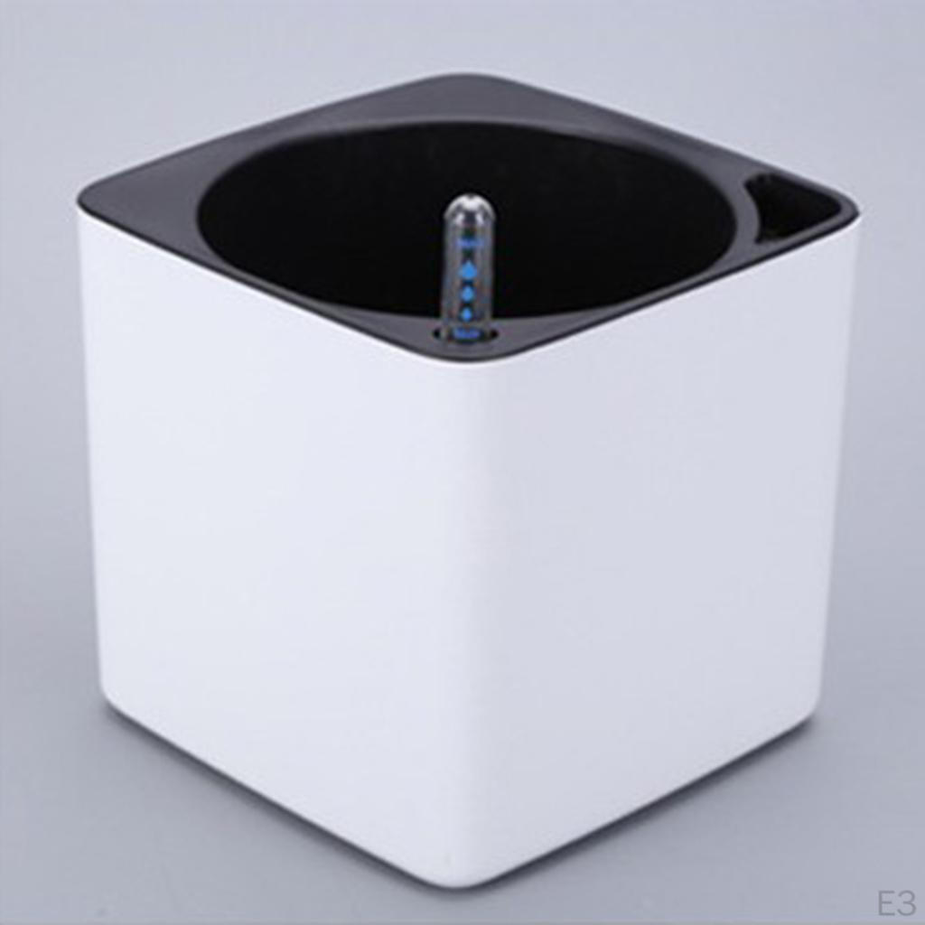 Горшок для цветов с самополивом и индикатором уровня воды, белый