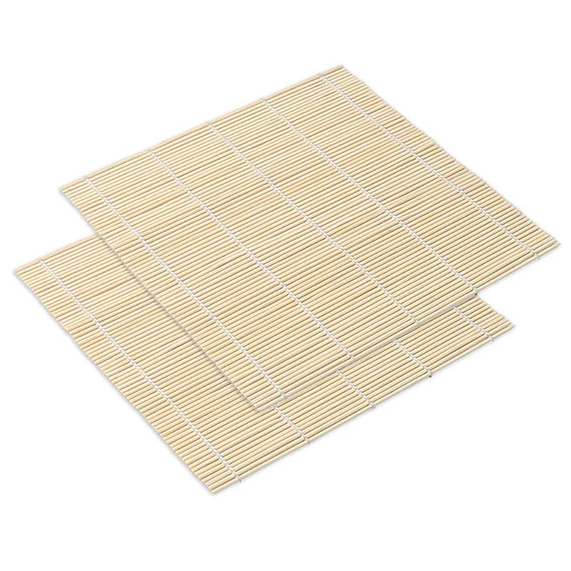 24X24Cm Sushi Bamboo Rolling Mats Onigiri Rice Tools Non-Stick Diy Sushi Mat Bamboo Japanese Kitchen Accessories