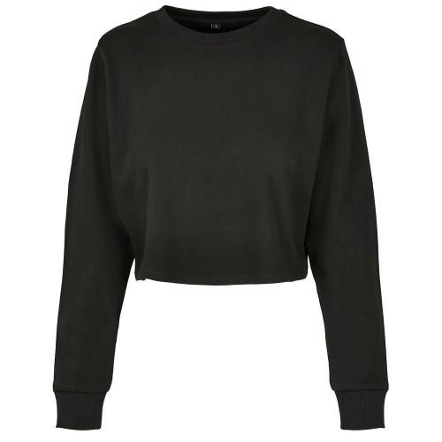 Build Your Brand Womens/Ladies Terrycloth Crop Sweatshirt