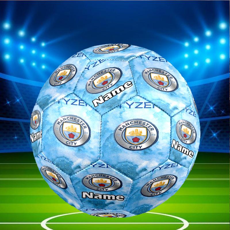 Custom Name Personalized Manchester City FC-A Print Size 5 Soccer Ball Training & Match Football, for Team, Kicking, Gift for Football Enthusiasts