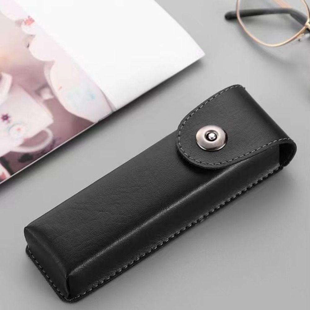 Portable Leather Soft Carrying Cases Glasses Storage Box Belt Wearable Glasses Case