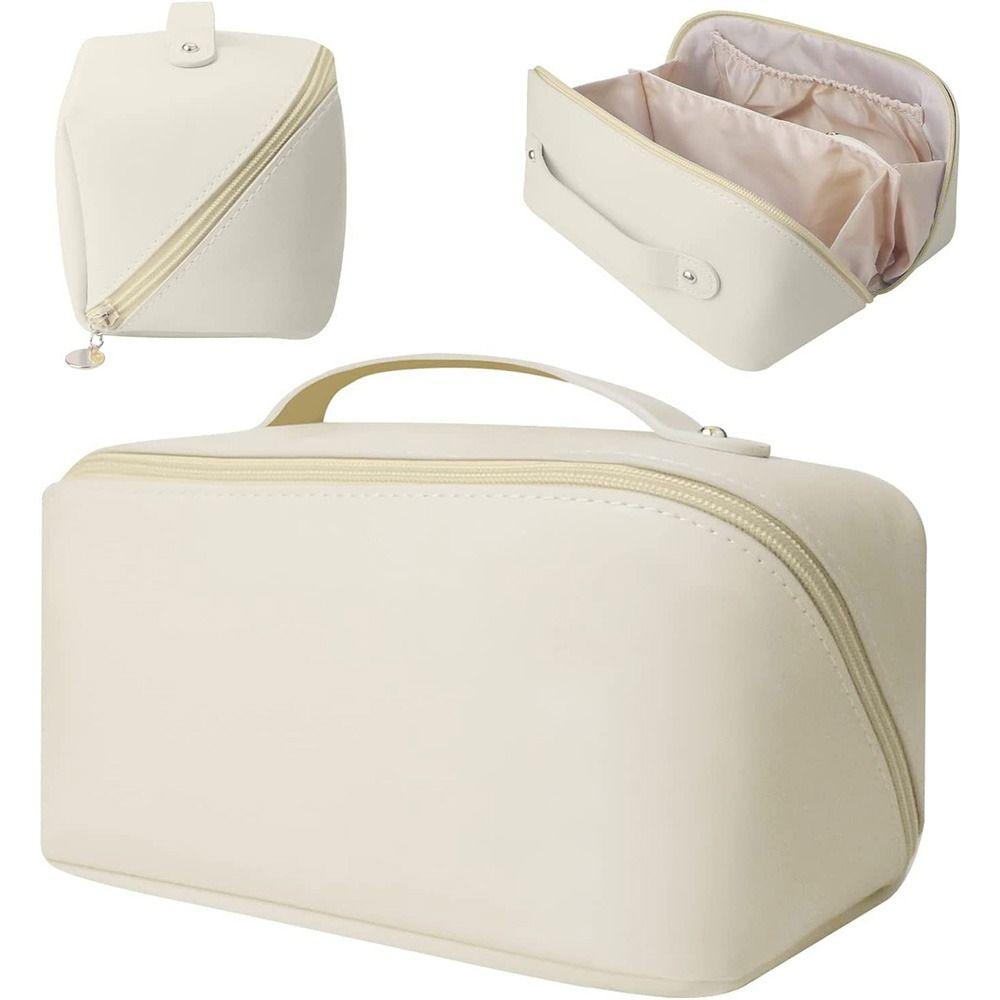 PU Leather Waterproof Big Space Cosmetic Bags Large Capacity Makeup Bags Toiletry Organizer Bags