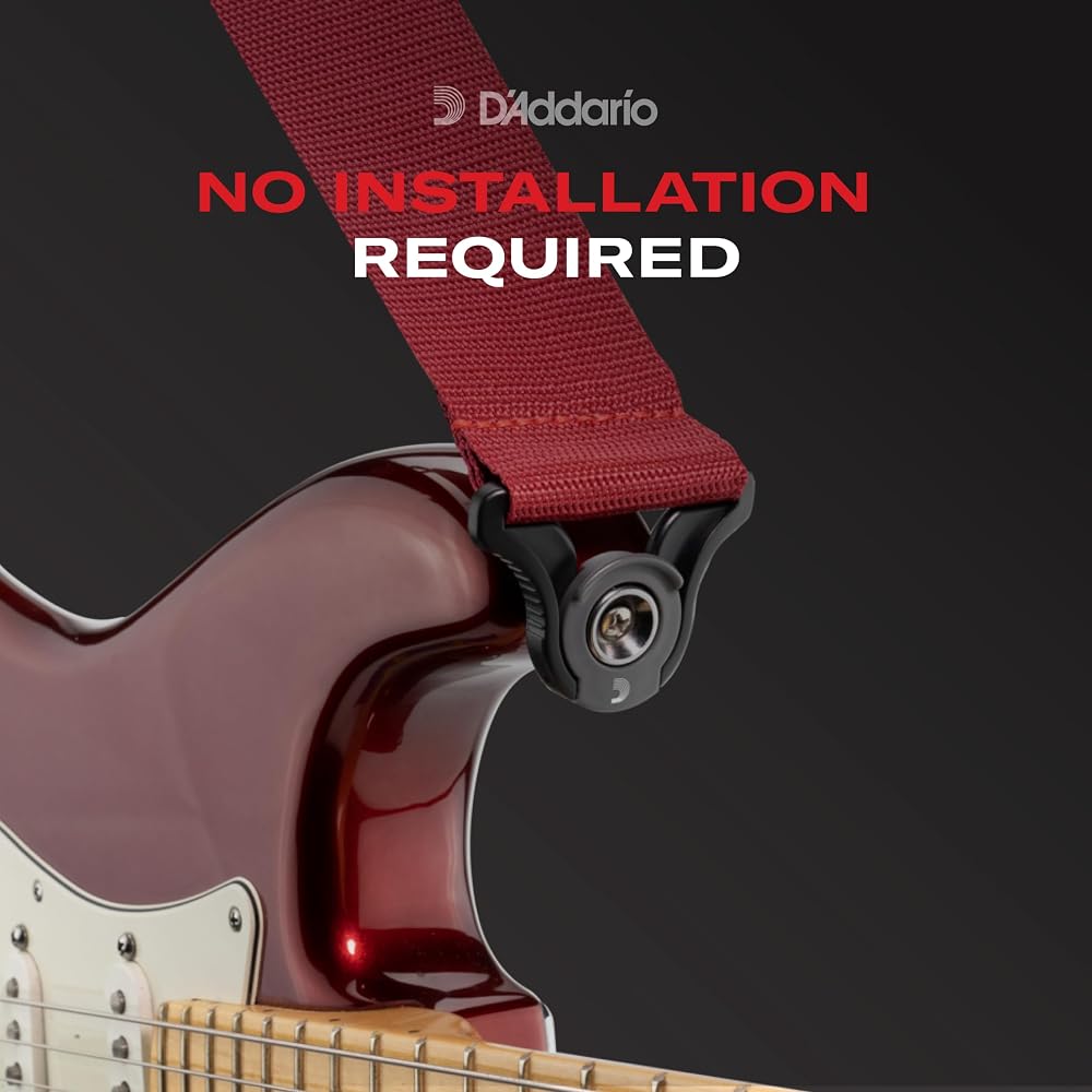 D'Addario Daddario Guitar Strap with Lock Structure Auto Lock Guitar Strap Skater Series 50BAL05 ...