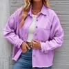 YYFS Женские модные джинсовые повседневные осенне-зимние однотонные рубашки-поло с длинным рукавом и принтом, блузки и рубашки, верхняя куртка