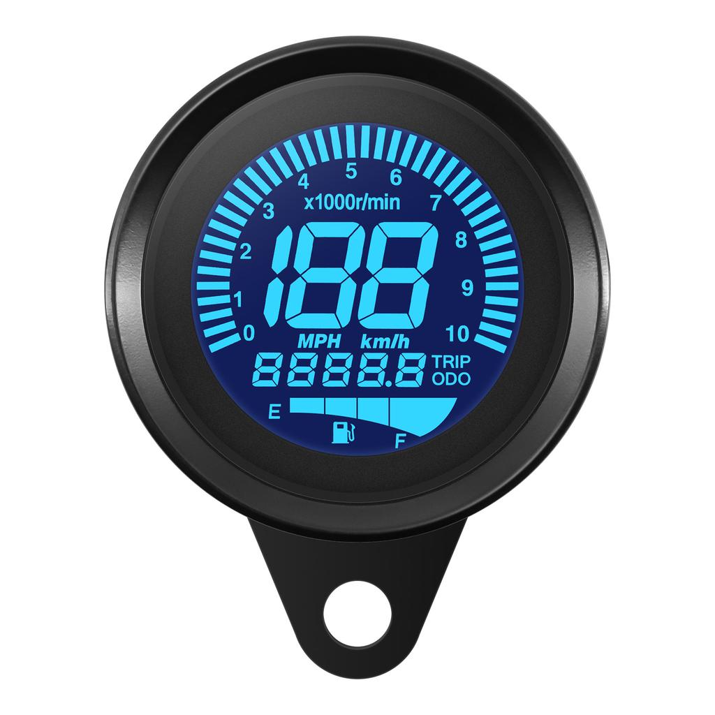 7 Color LED Motorcycle Speedometer Digital Moto Scooter ATV Retro Dashboard RPM Instruments Oil Gauge Meters for 12V Universal