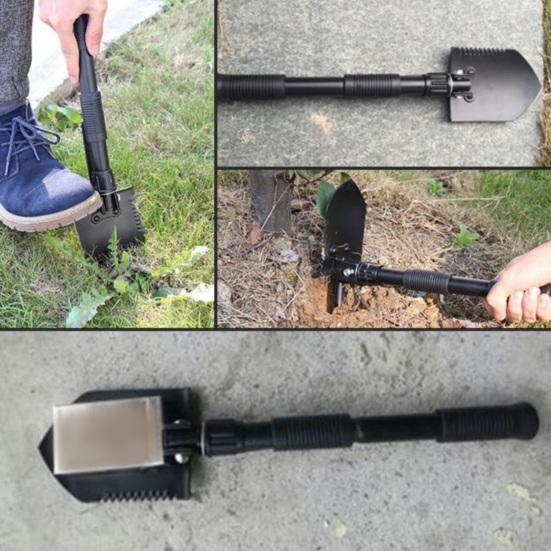 Multifunctional Folding Shovel High Durability Compact Size Portable Outdoor Digging Shovel Multi-Tool for Camping Backpacking