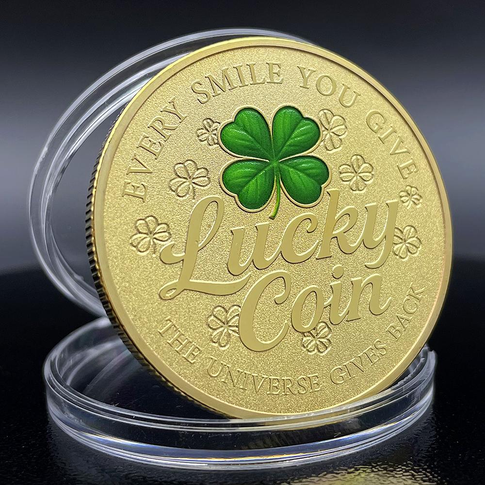Four Leaf Clover Lucky Coins Blessings Harmony Joy 'You Are Worthy of Every Joy Life Has To Offer' Good Luck Gift Collection