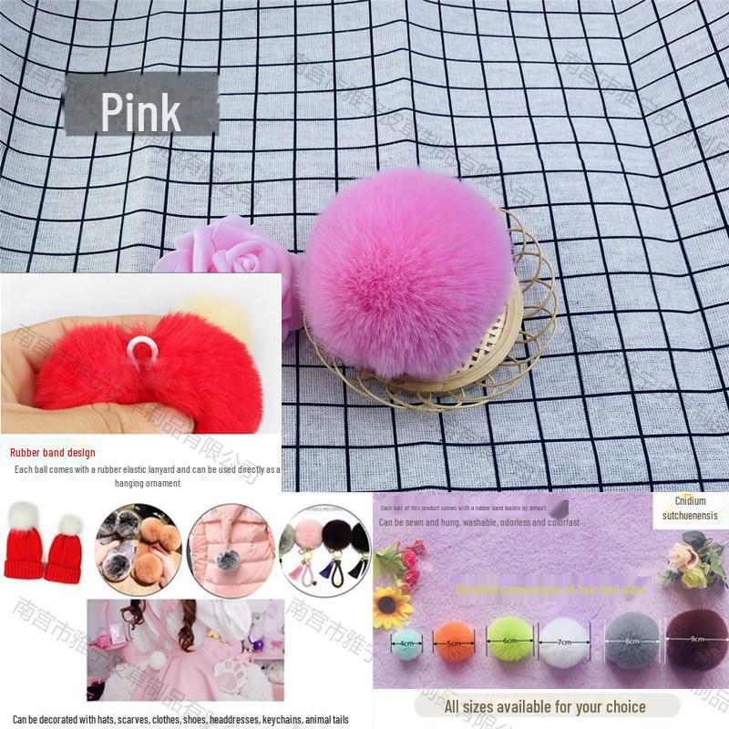 Помпоны из меха кролика Рекс для украшений, одежды, обуви, головных уборов, брелоков и сумок