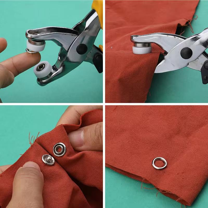 Fenrry 3 в 1 Дырокол для кожаного ремня + Плоскогубцы для люверсов + Набор инструментов для установки люверсов кнопок, круглые 2,5/3/3,5/4/4,5/5 мм