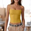 Slim Fit Sleeveless Tank Top Solid Color Womens Casual T Shirt