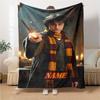 Custom Name "Harry Potter Magical Journey" blanket for Couch & Bed, Plush Cozy Fuzzy Blanket Super Soft & Warm Blankets for Fall and Winter. 0908102