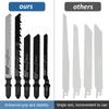 10/50 Pieces Jigsaw Blade Set HCS Various Saw Blades with T-shaped Handle Sharp and Fast Cutting Wood Thin Metal Cutting Tool