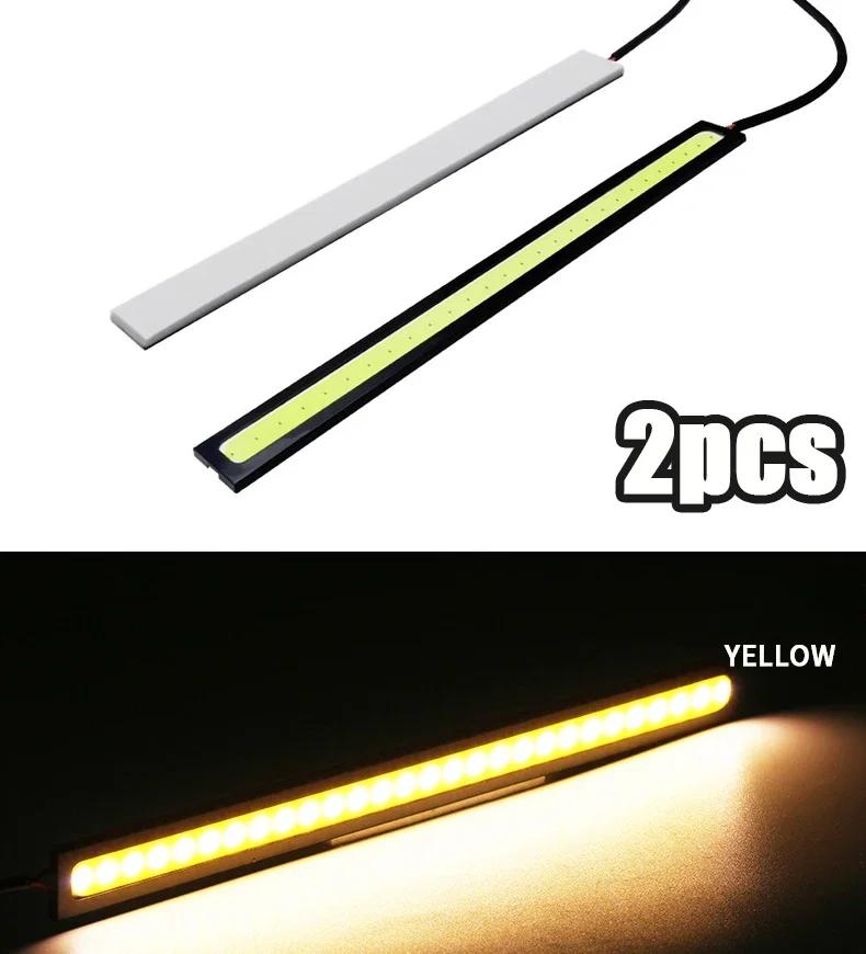 2/4 шт ультратонкие яркие светодиодные автомобильные дневные ходовые огни COB SuperBright с низким потреблением энергии автомобильные противотуманные фары DRL 12 В DRL лампы