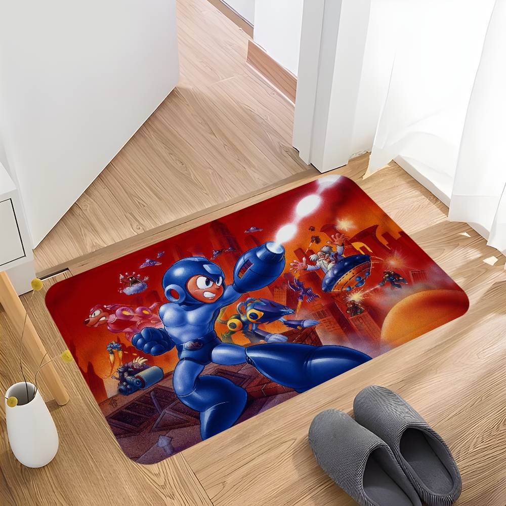 Научно-фантастическая игра M-Mega M-Man Коврик для пола Детская комната Спальня Декорация Балкон Противоскользящий придверный коврик Гостиная Приветственный коврик