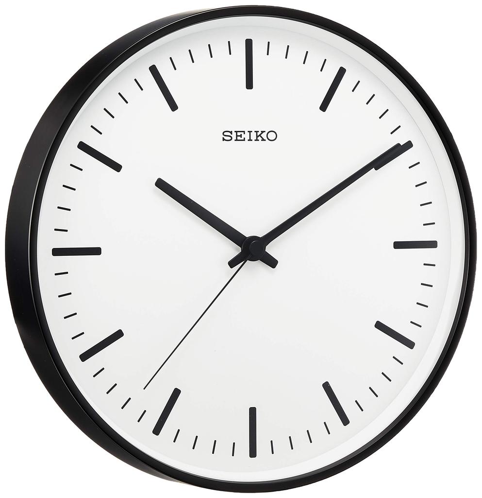 Seiko Clock Wall Clock Black Radio Wave Diameter 310 X 44mm Analog KX308K