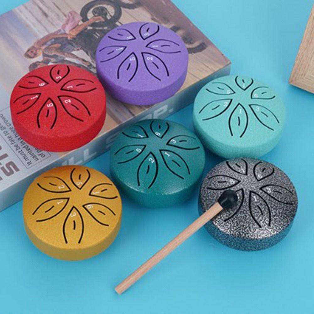 3-дюймовый мини ручной пан барабан 6-тональный медитативный барабан стальной язычковый барабан набор начинающий